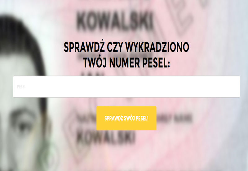 Sprawdź czy Twój PESEL nie wyciekł
