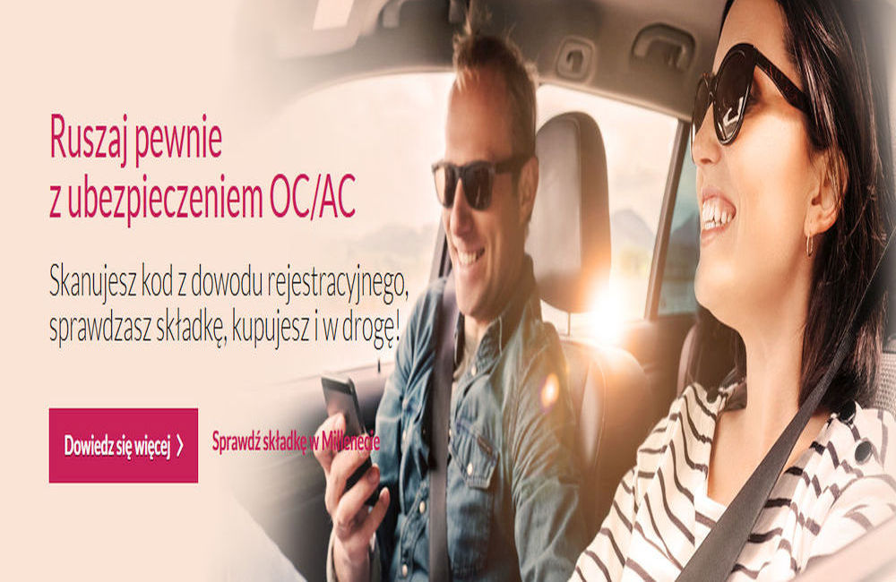Ubezpieczenia komunikacyjne w aplikacji Banku Millennium