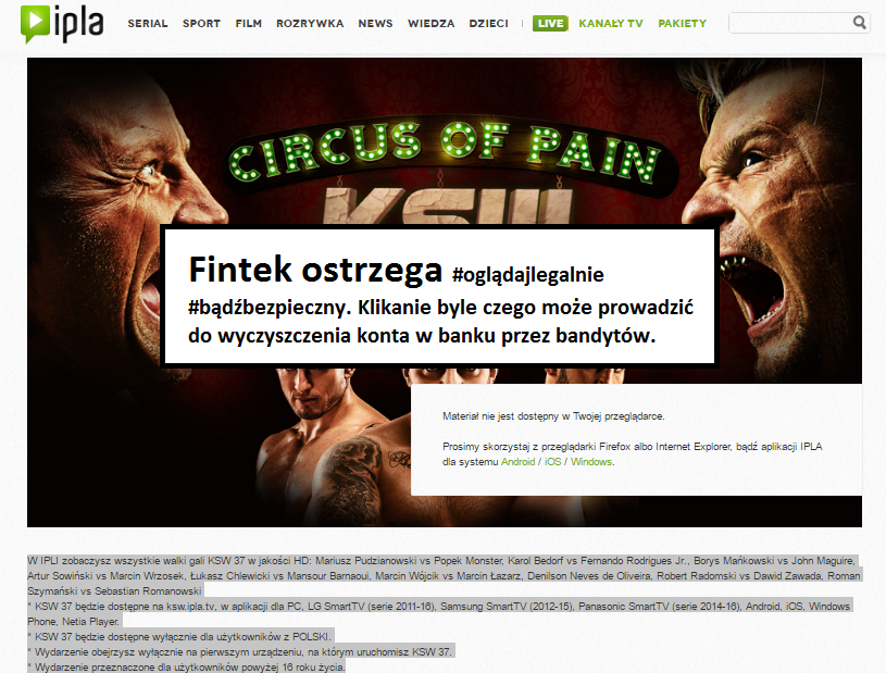 Walkę Popka z Pudzianem obejrzysz legalnie w serwisie IPLA