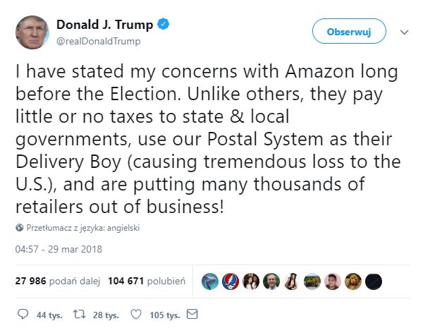 donald trump amazon