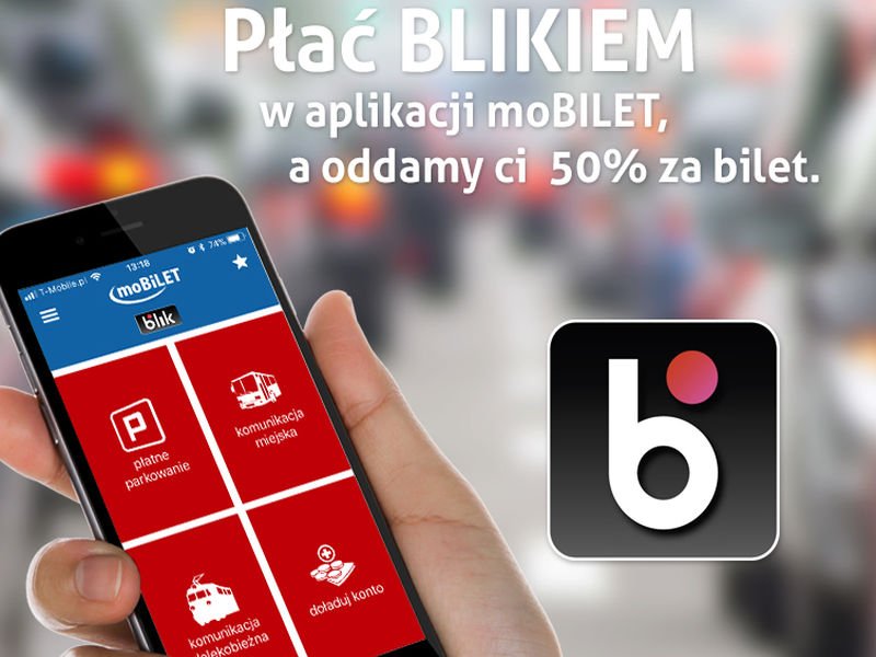 Zwrot kosztów za bilety. Promocja moBiLET i BLIK