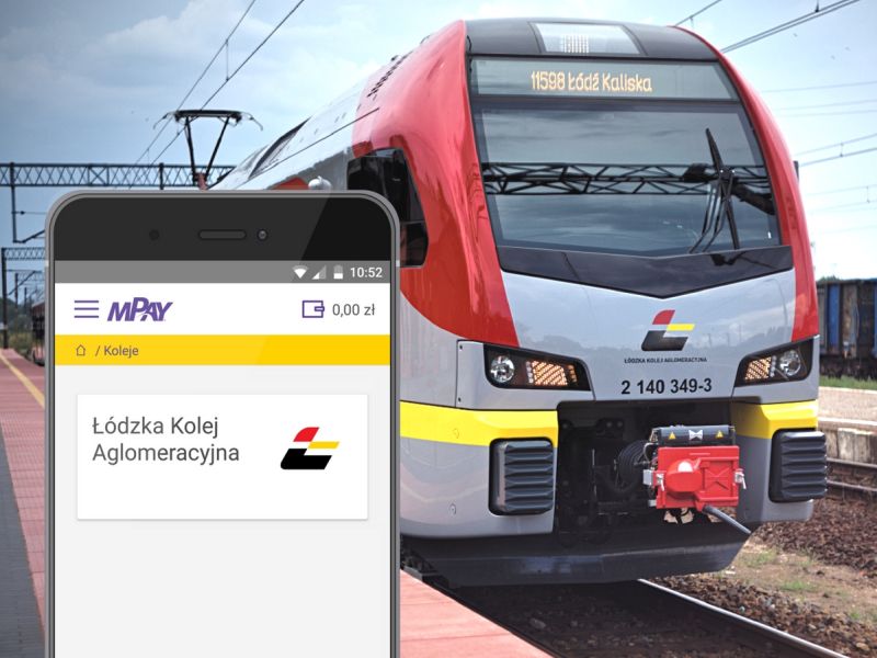 Bilety Łódzkiej Kolei Aglomeracyjnej w aplikacji mPay
