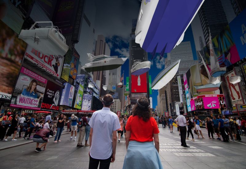 Nowy Jork pod wodą. HoloLens na Times Square
