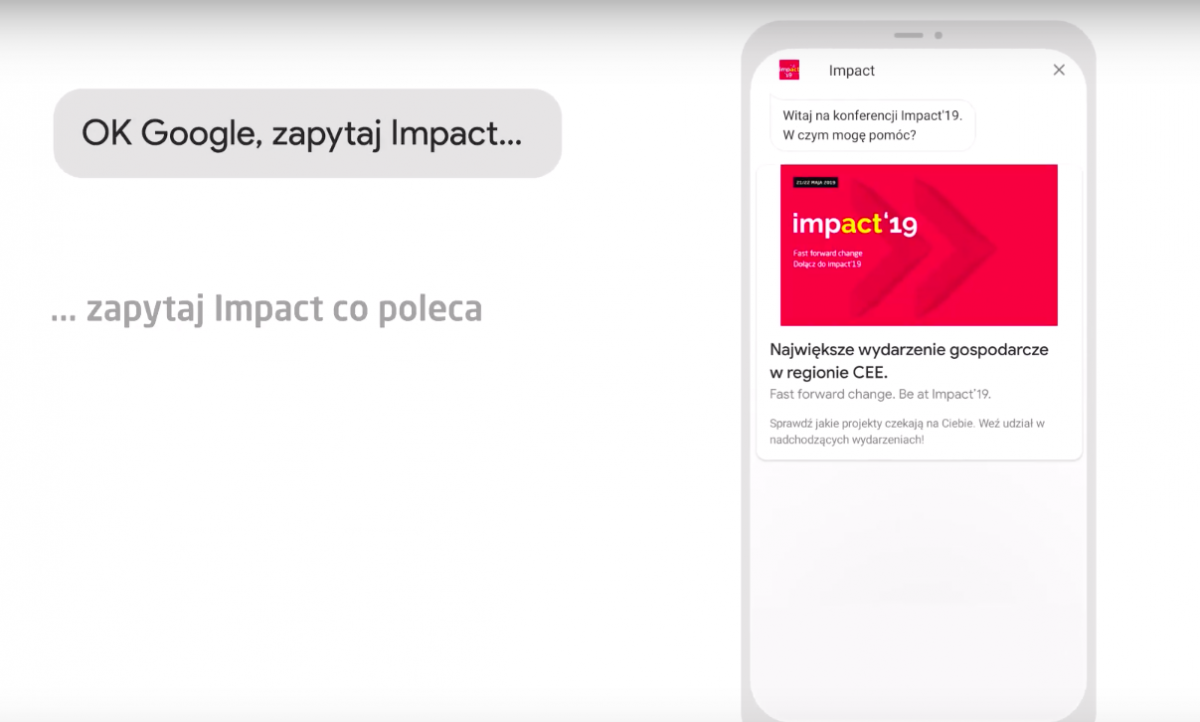 Asystent Google wesprze uczestników na Impact’19