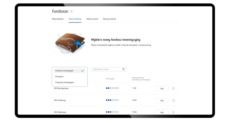 Nowa funkcja w iPKO. PKO Bank Polski odświeży fundusze inwestycyjne