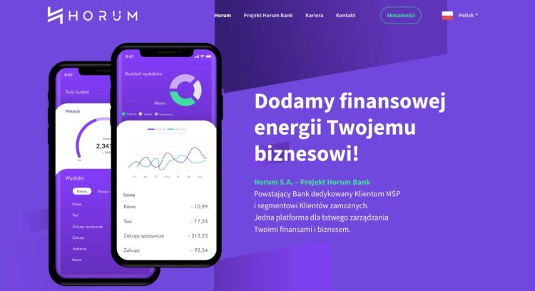 Projekt Horum Bank nabiera kształtów. Jest już strona internetowa