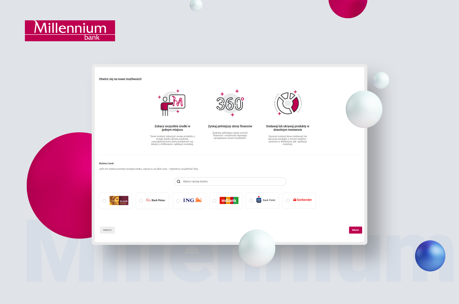 Millennium Bank - otwarta bankowość