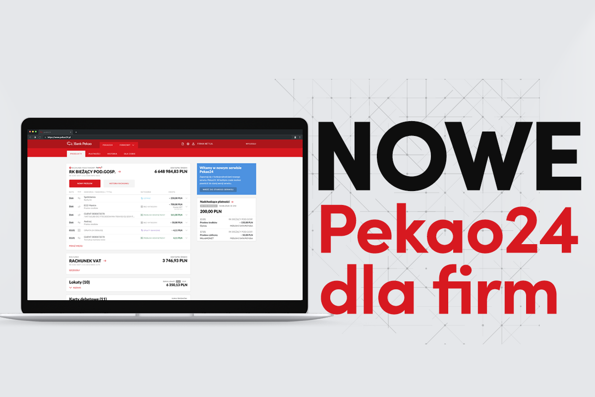 Nowe Pekao24 dla firm już dostępne