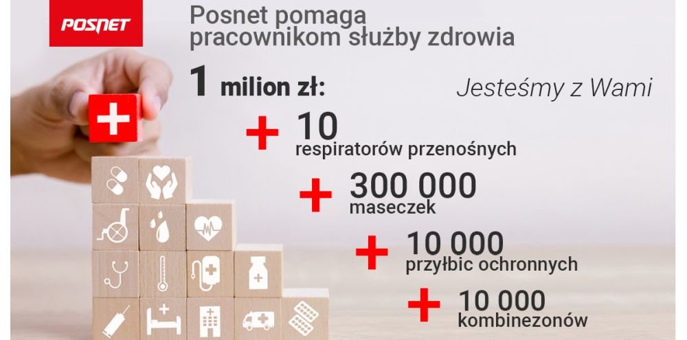 Posnet przekazuje 1 milion złotych na rzecz polskich szpitali