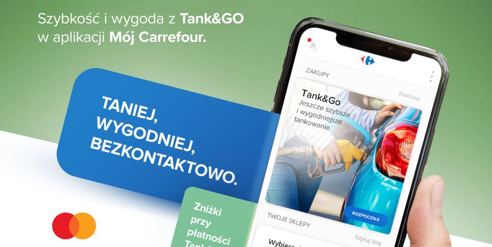 Rusza usługa Tank&Go od Carrefour i Mastercard. Płatności za paliwo bez podchodzenia do kasy