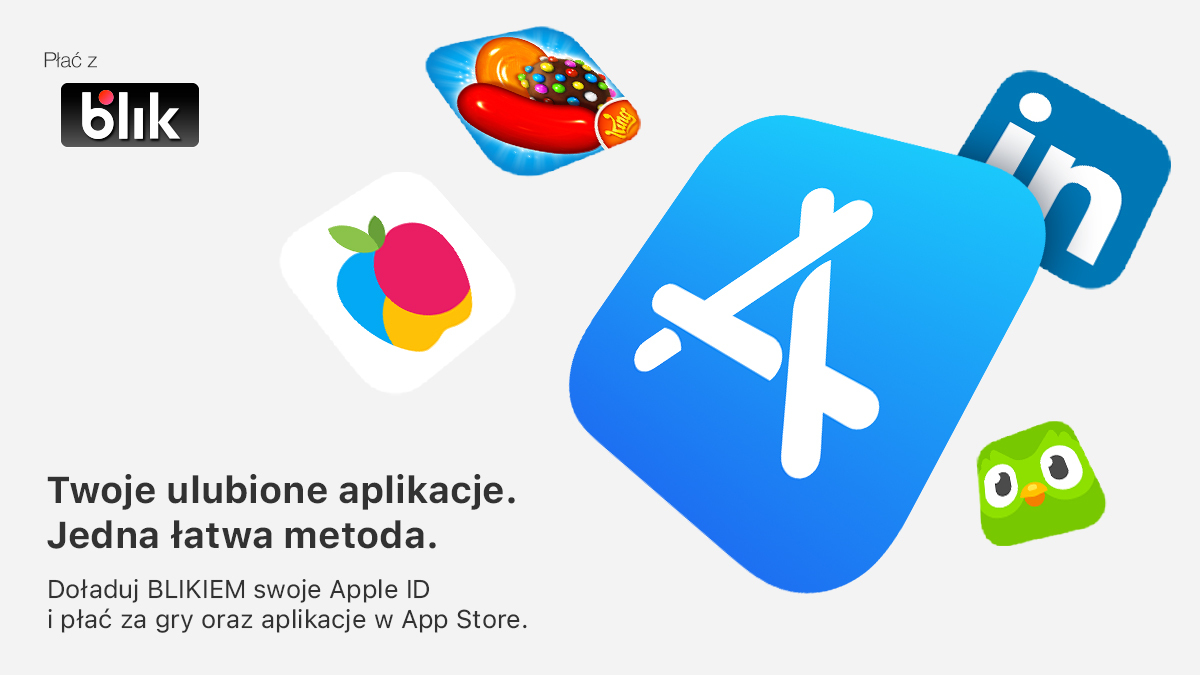 Nowość dla użytkowników iPhone’ów. BLIKIEM doładujesz konto Apple ID