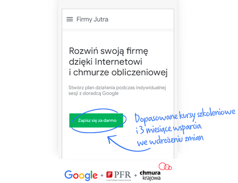 15 tys. firm może rozwinąć biznes w sieci. Program Google, PFR i Chmury Krajowej