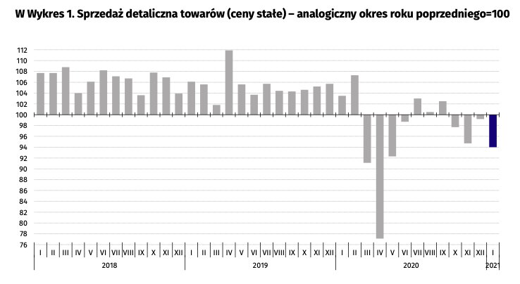 e-handel styczeń 2021 GUS