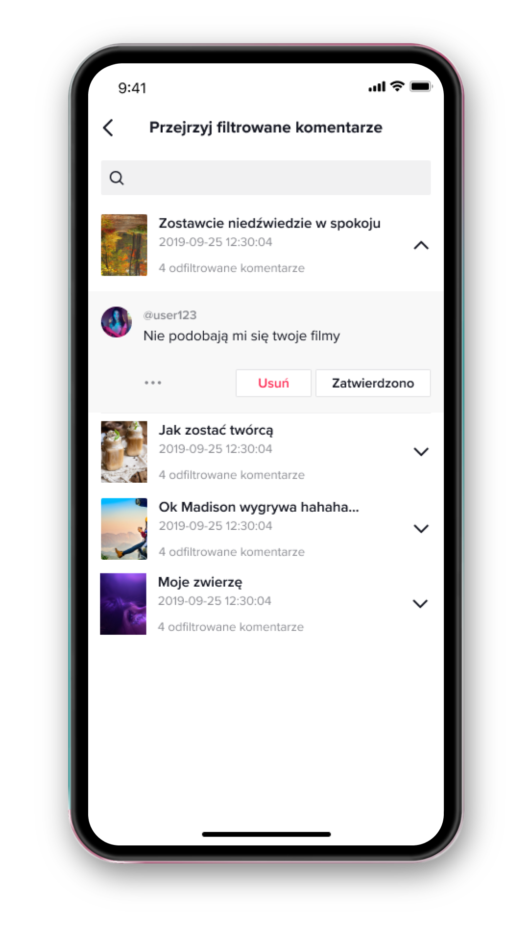 Przejrzyj filtrowane komentarze
