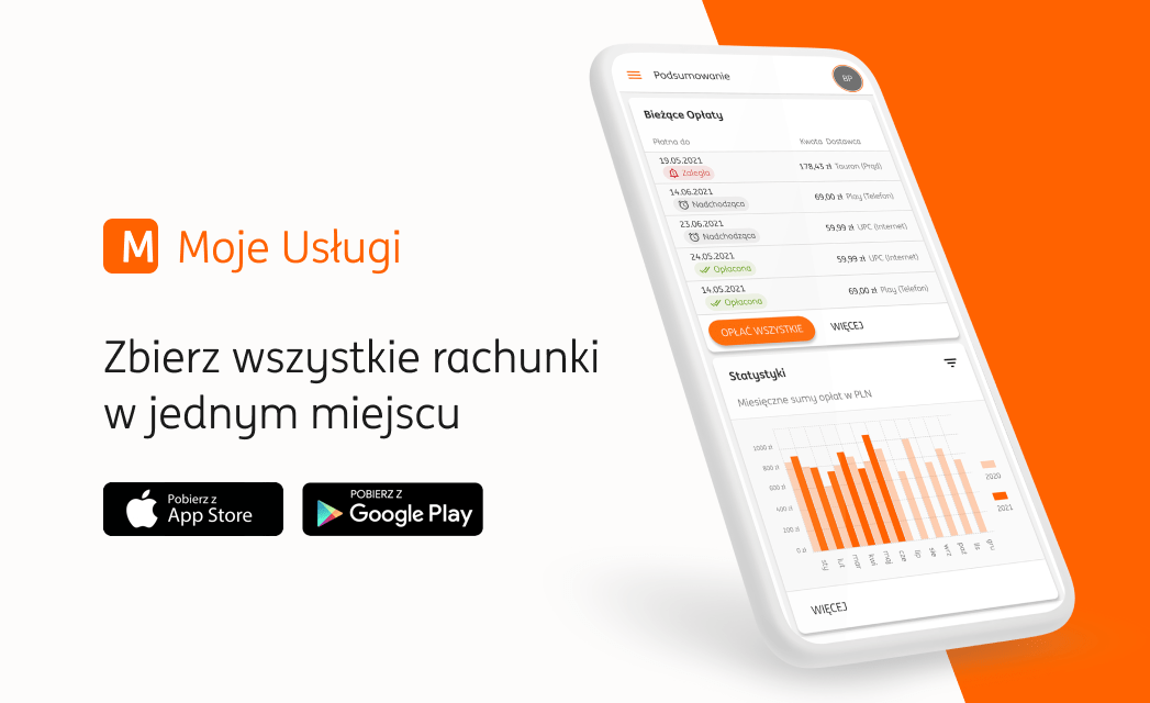 Nowości w aplikacji Moje Usługi od ING