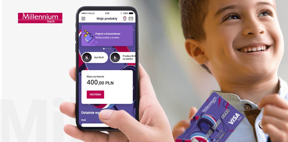 Bank Millennium udostępnia aplikację i płatności kartą w telefonie najmłodszym klientom