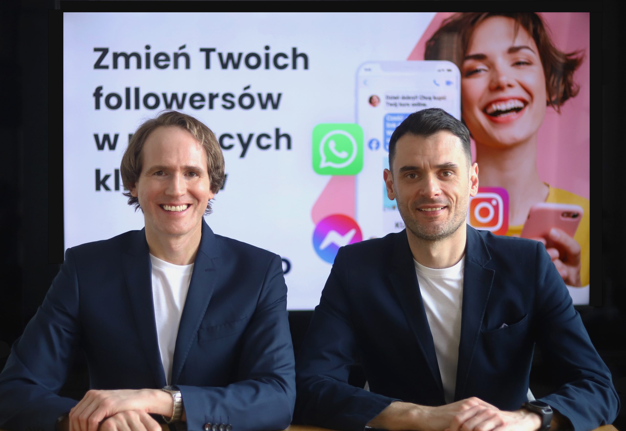 Rozwijający Gizmi.io od lewej Tomasz Uściński i Michał Kiełpiński