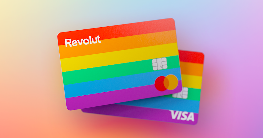 Revolut uruchamia zbiórkę na rzecz ILGA-Europe i udostępnia okolicznościowe karty w kolorach tęczy
