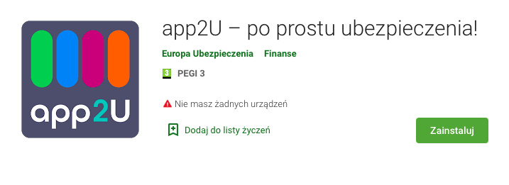 Aplikacja app2U od Europa Ubezpieczenia dostępna na Android i iOS