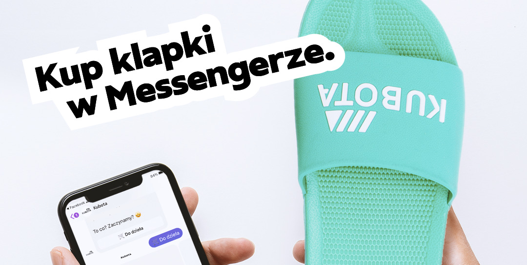 Płatności BLIKIEM na Messengerze za klapki Kubota. Nowe wdrożenie Tpay i Koda