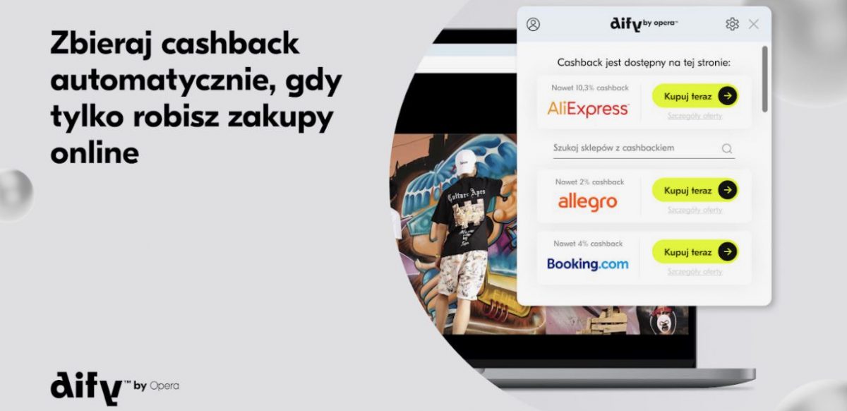 Opera uruchamia w Polsce Dify. Nową usługę cashback
