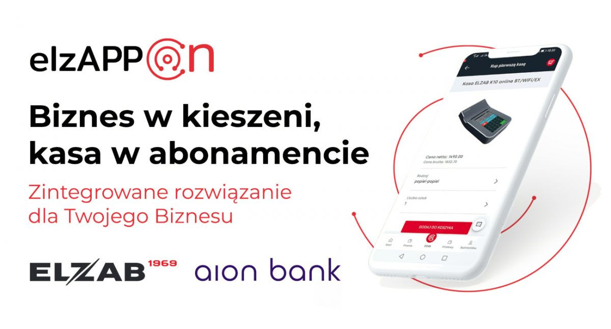 Aion Bank i Elzab zaoferują zakup kasy fiskalnej online w abonamencie