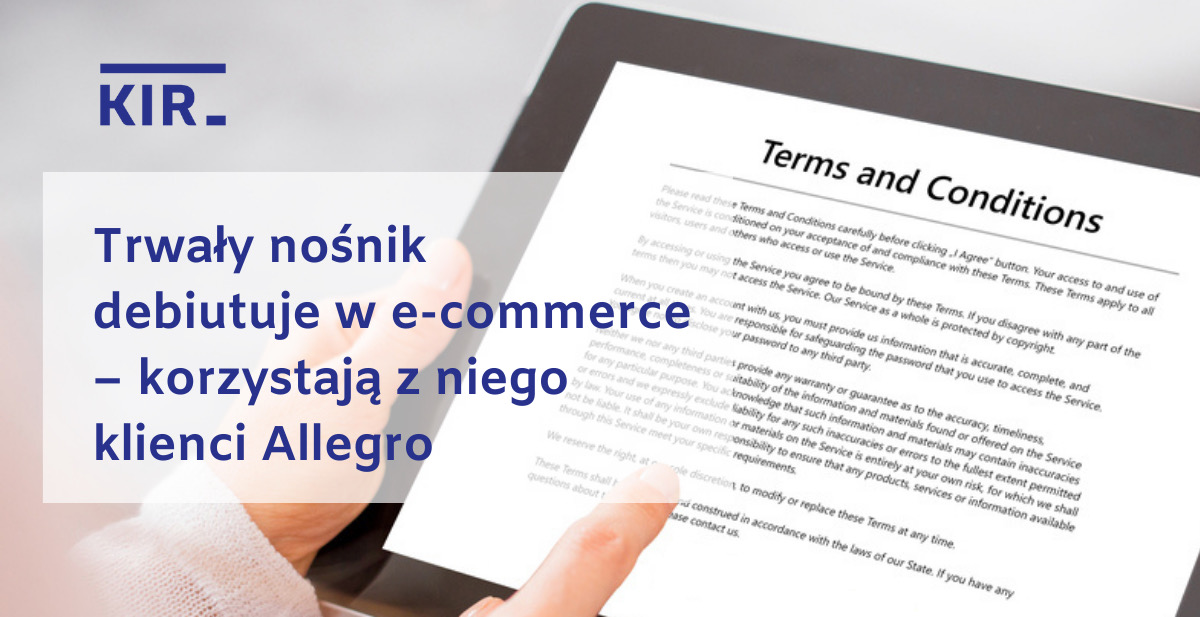 Blockchain w e-commerce. Allegro wdraża trwały nośnik od KIR