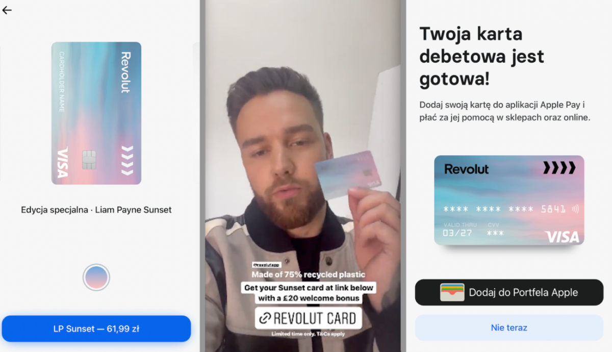 Revolut wprowadza kartę kolekcjonerską Sunset