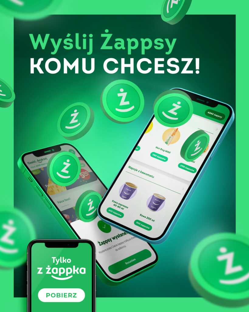 Żabka uruchamia możliwość przelewania żappsów znajomym