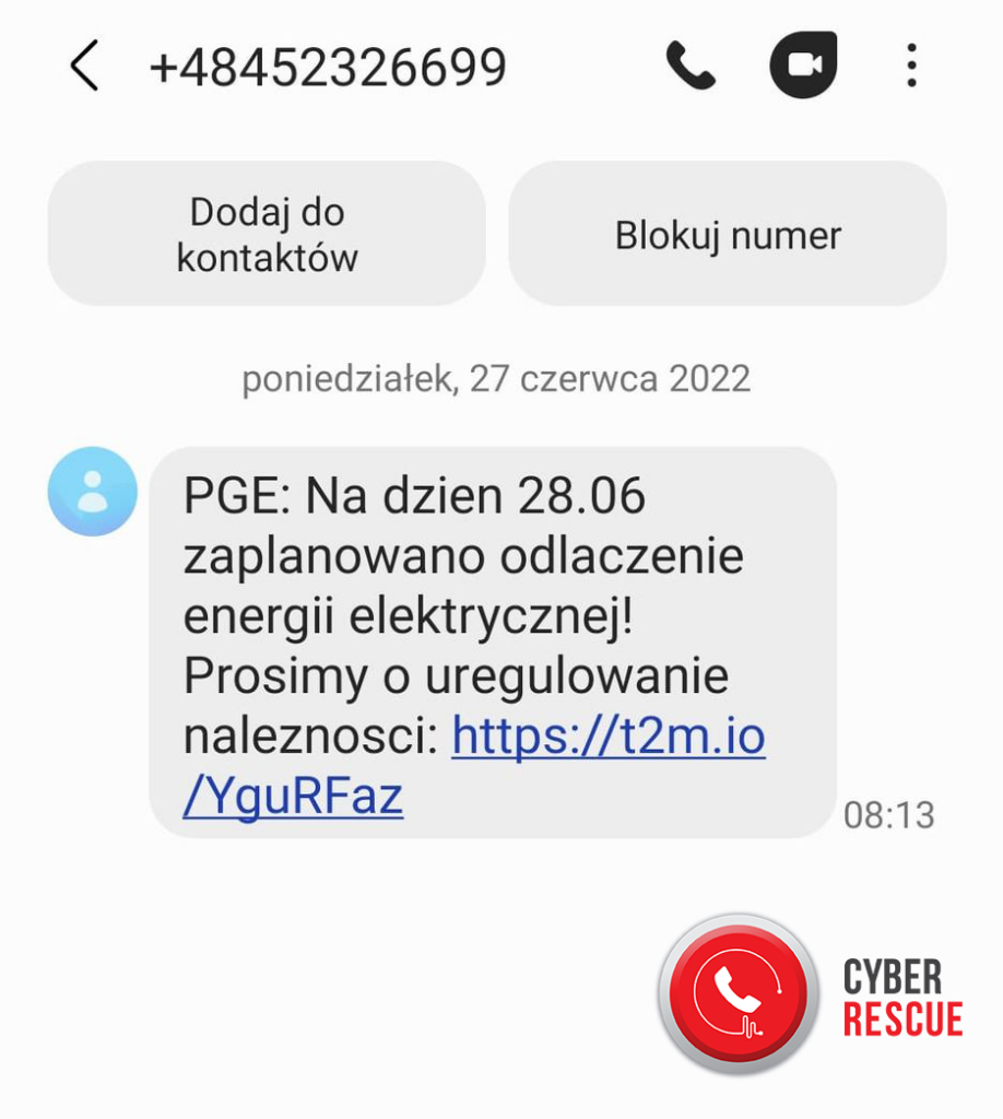Cyberoszuści kontratakują: kolejna fala SMSów, udających komunikat PGE