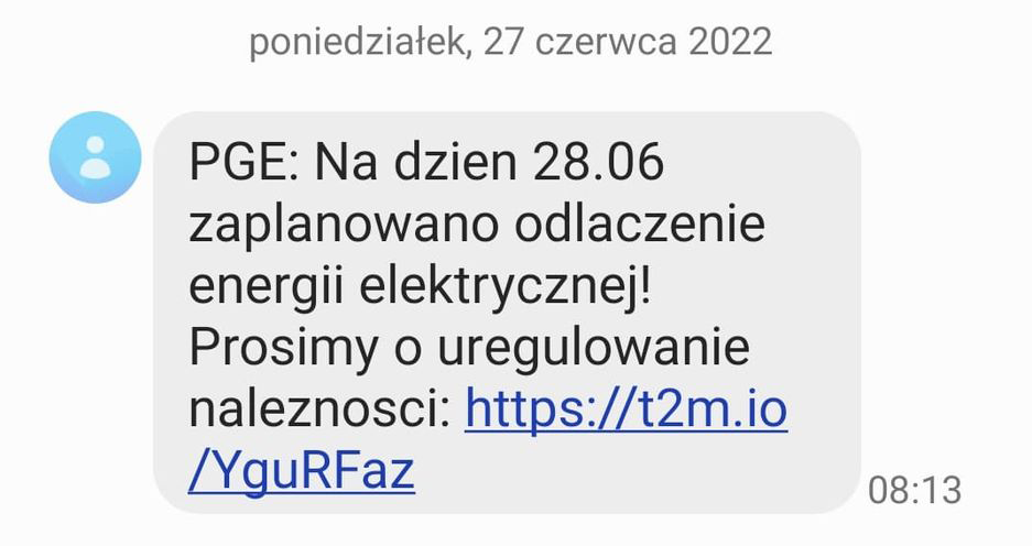 CyberRescue PGE SMS