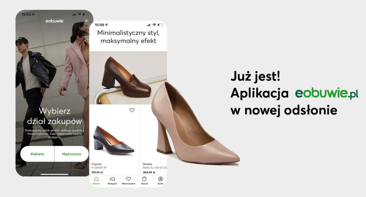 Aplikacja eobuwie.pl w nowej odsłonie. Użytkownicy otrzymają rekomendacje produktów