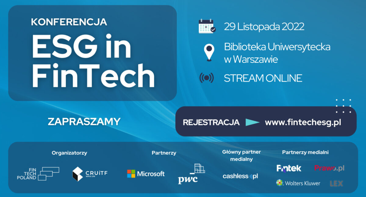 Czy fintech może być też ESG? Konferencja FinTech Poland