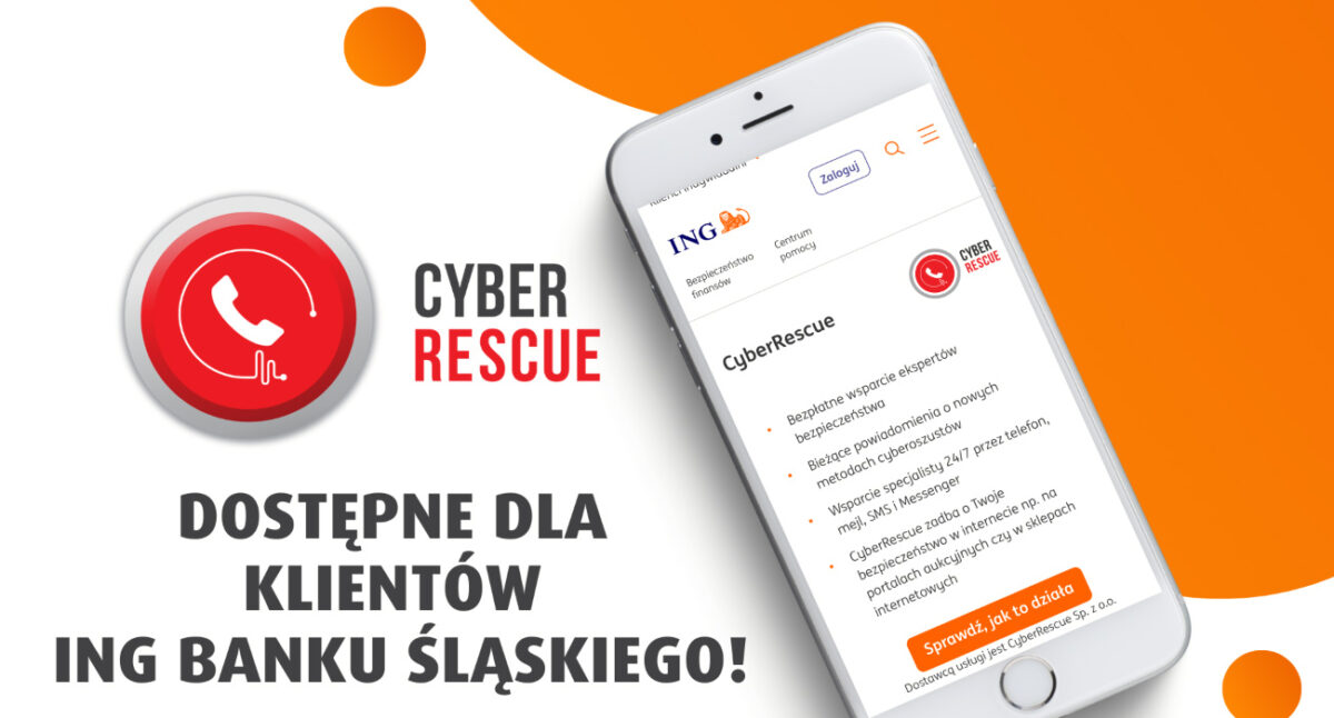 ING Bank Śląski udostępnia klientom usługę CyberRescue
