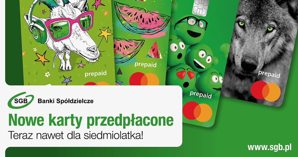 Banki spółdzielcze SGB z nową kartą płatniczą dla najmłodszych klientów