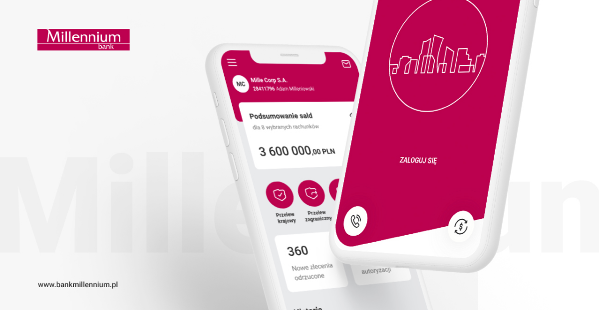 Bank Millennium udostępnił nową aplikację mobilną dla firm
