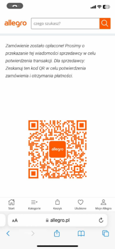 kod qr oszustwo Allegro
