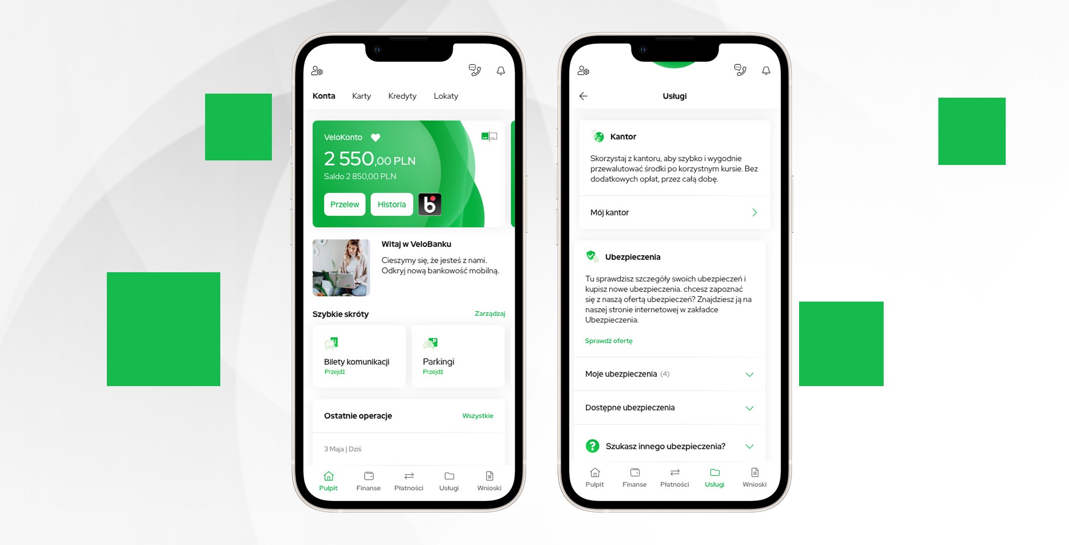 VeloBank dashboard
