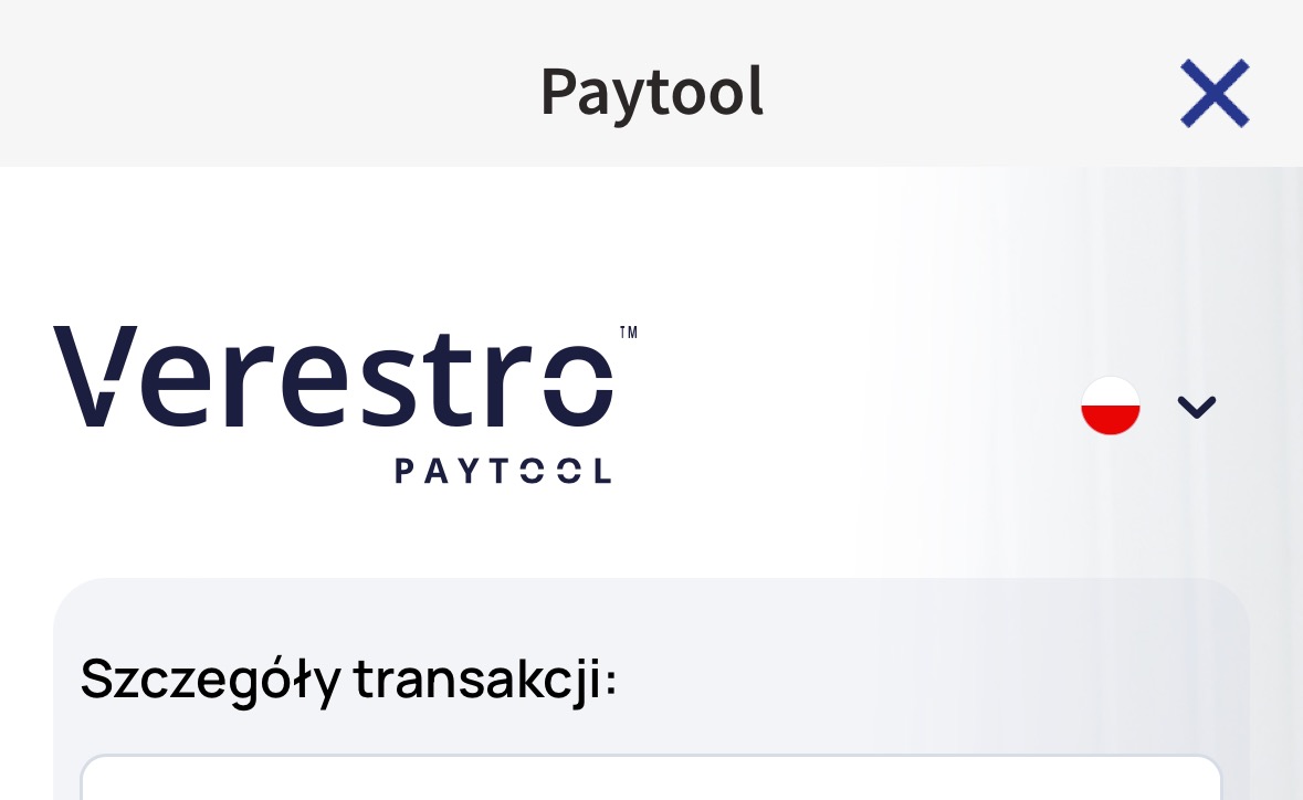 Paytool screen