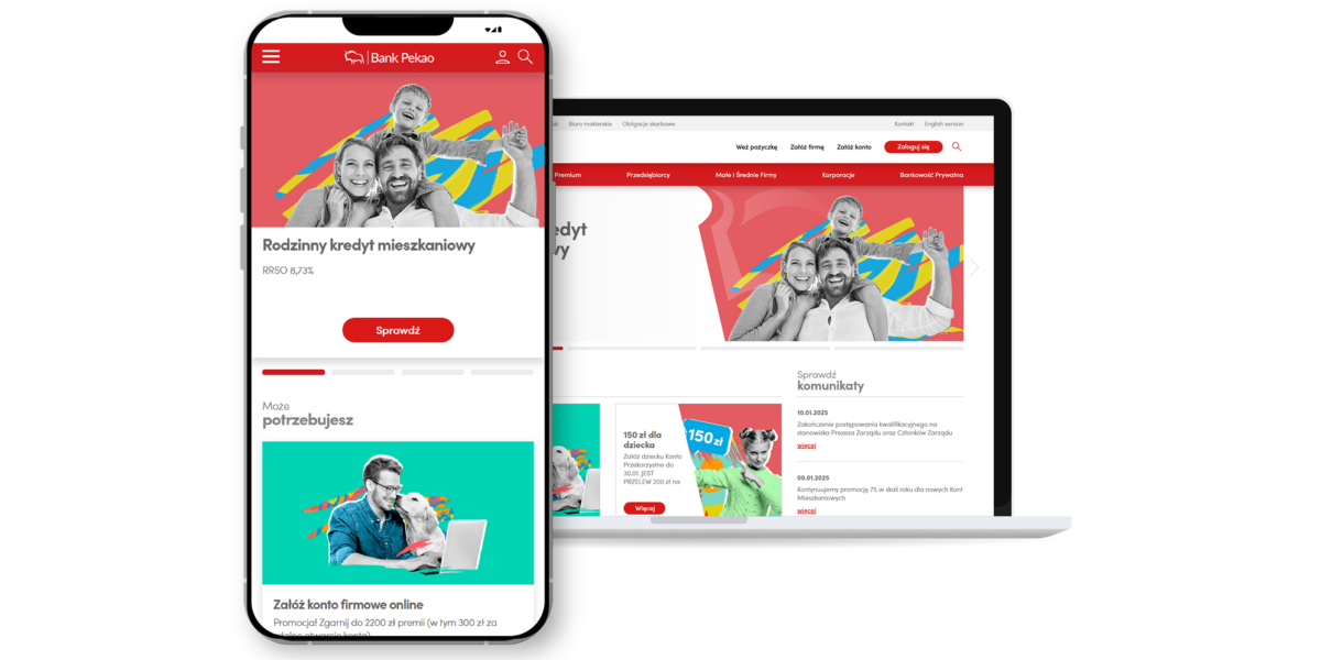 Bank Pekao prezentuje nową wersję strony internetowej