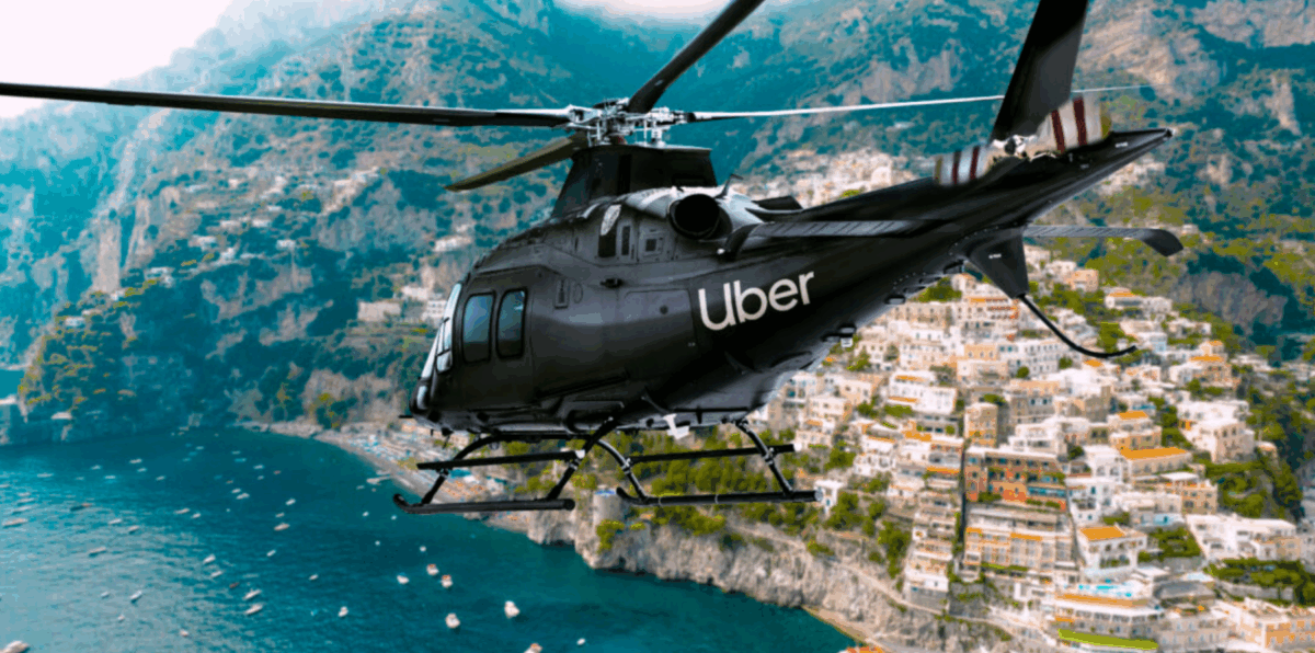W aplikacji Uber zarezerwujesz lot helikopterem i rejs łodzią